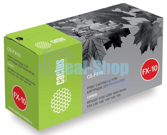 Картридж лазерный Cactus CS-FX10S черный (2000 стр.) для Canon MF4000/4100/4200/4600/FAX-L95/100/120