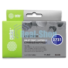 Картридж струйный Cactus CS-EPT0731 черный (11,4 мл) для Epson Stylus С79/C110/СХ3900/CX4900/CX5900/CX7300/CX8300/CX9300