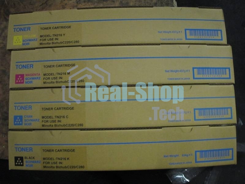 Тонер Konica-Minolta bizhub C220/280/360 красный TN-216M/TN-319M (туба, 437г) JPN