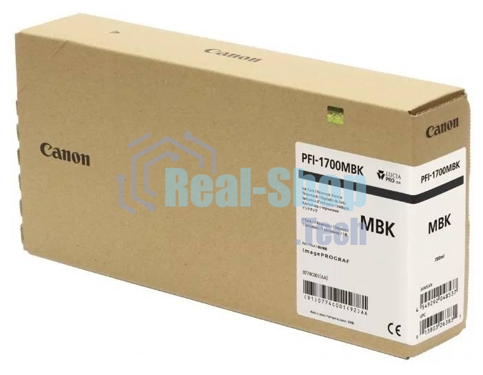 Картридж струйный Canon PFI-1700MBK матовый черный (700 мл) для Canon imagePROGRAF PRO-2000, PRO-4000, PRO-4000S, PRO-6000S