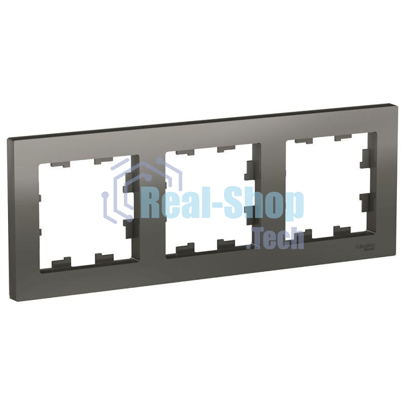 Рамка 3-м AtlasDesign универс. сталь SchE