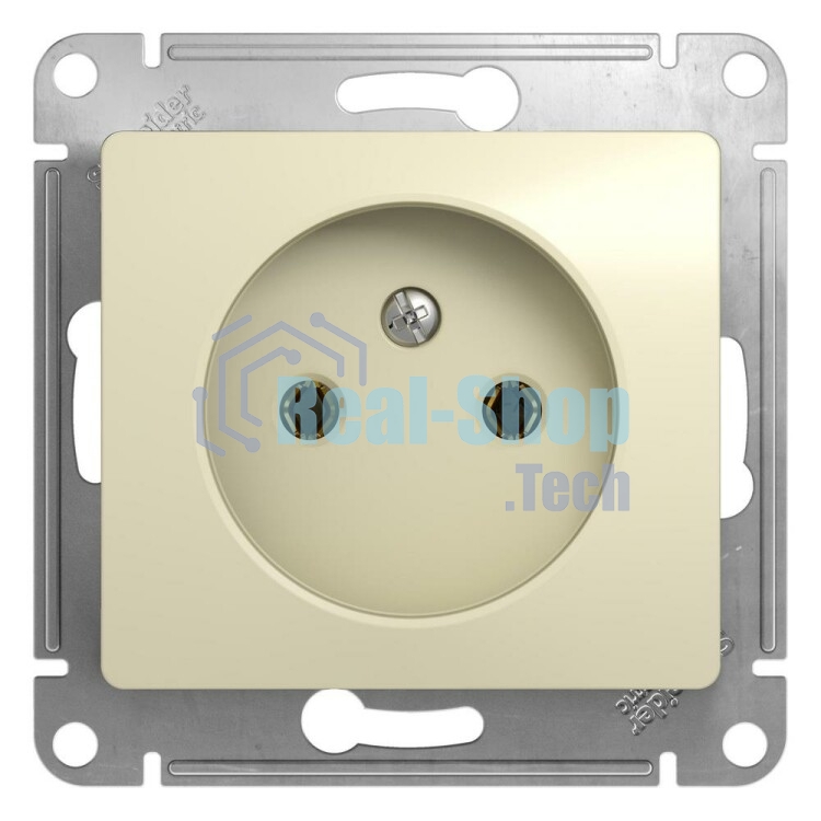 Механизм розетки 1-м СП Glossa 16А IP20 без заземл. беж. SchE GSL000241