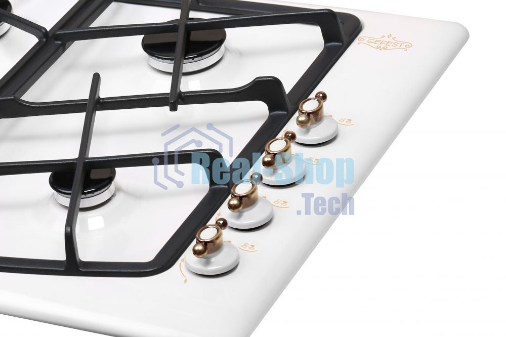 Газовая варочная панель Gefest СН 1211 К82 / 4 газовые конфорки переключатели поворотные электроподжиг независимая установка габариты (ШхГ) 59x51 см