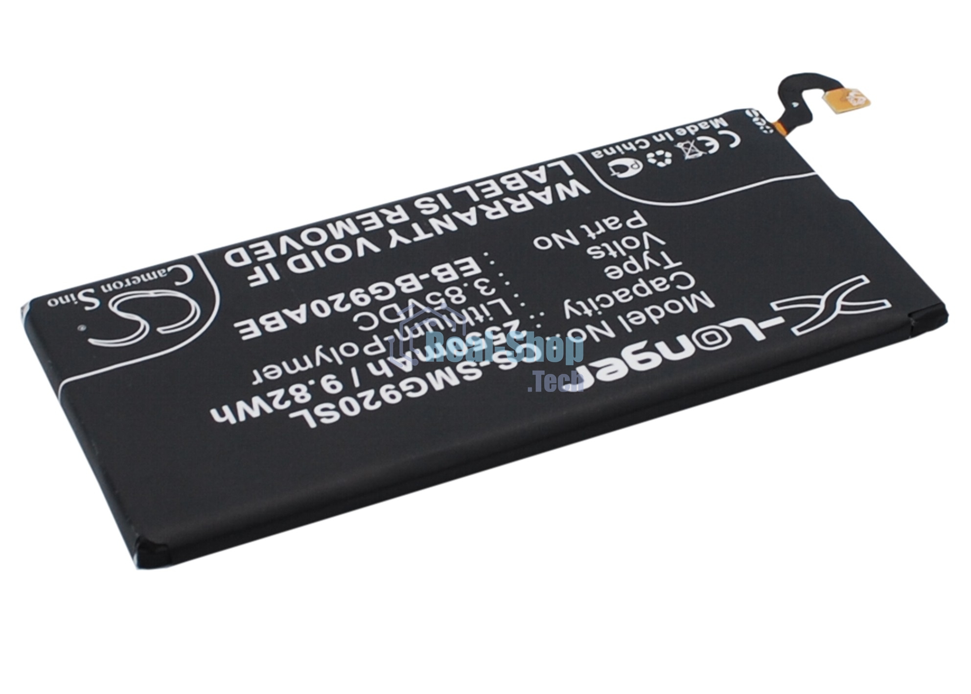 Аккумулятор CS-SMG920SL EB-BG920ABE для Samsung Galaxy S6 3.85V, 2550mAh, 9.82Wh