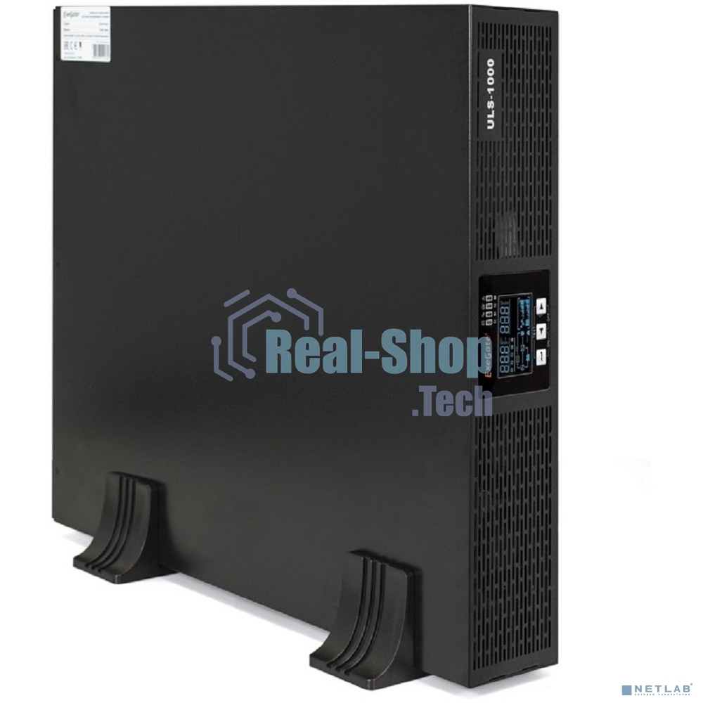 Источник бесперебойного питания On-line ExeGate EP285646RUS PowerExpert ULS-1000.LCD.AVR.C13.USB.RS232.SNMP.2U 1000VA/1000W, On-Line, PF=1, LCD, 4*IEC-C13, RS232, USB, SNMP-slot, Rackmount 2U/Tower, черный
