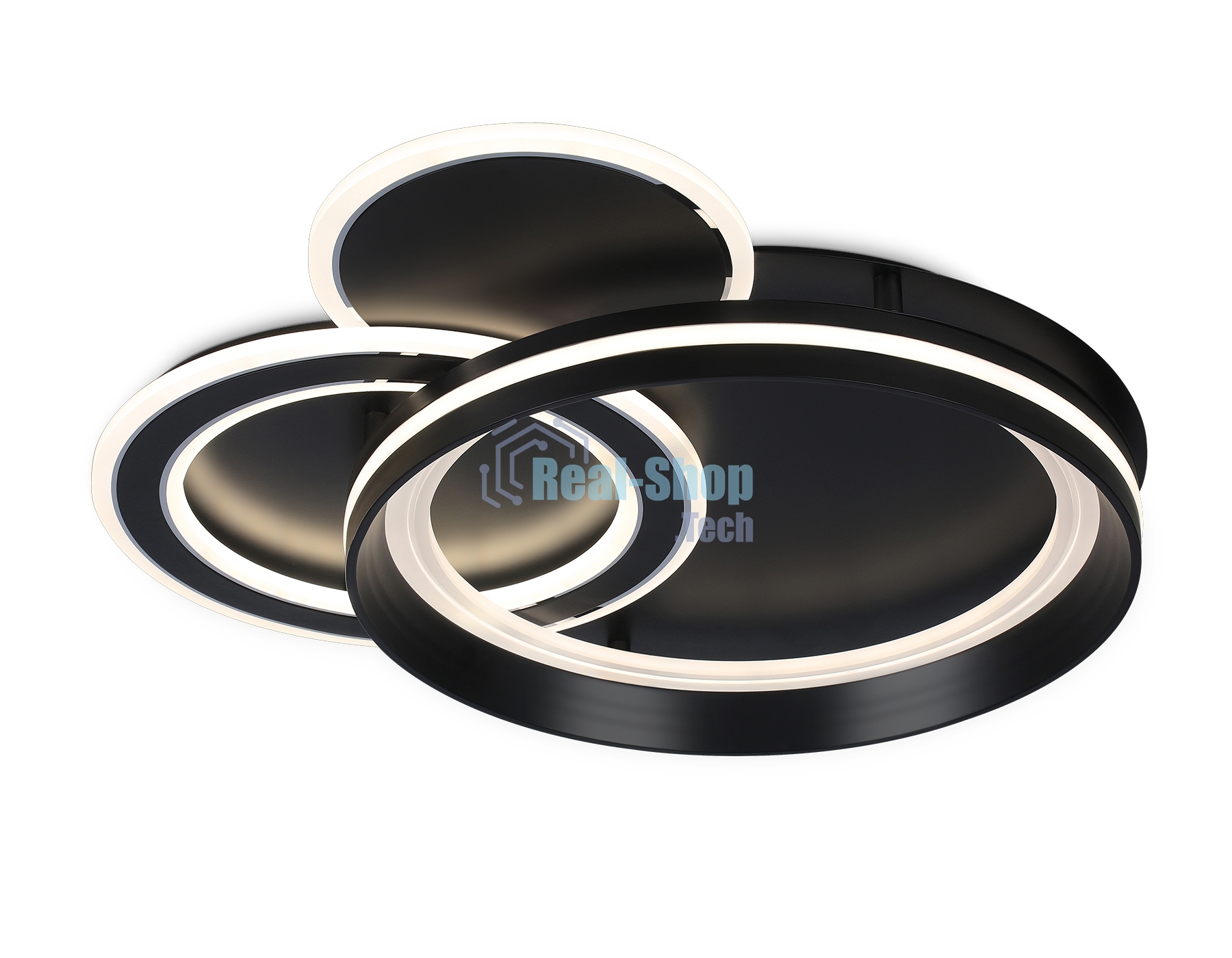 Светильник Ambrella light FA8515/3 BK черный 143W 3000K-6400K 500*500*80 (ПДУ РАДИО 2.4G)