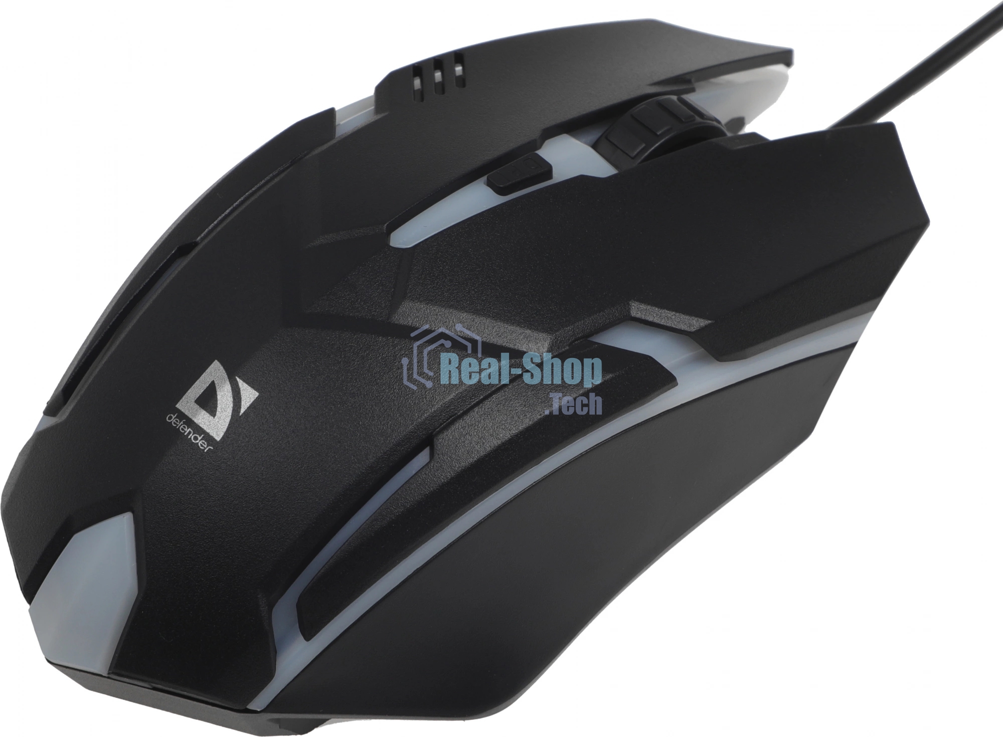 Мышь проводная Defender Cyber MB-560L черный, 1200 dpi, USB, кнопки - 3