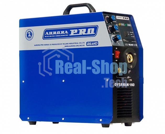 Сварочный полуавтомат AURORA PRO OVERMAN 160 Mosfet, 4 кВт 220В MIG/MAG 40-160А 0.6-1.0мм 15кг