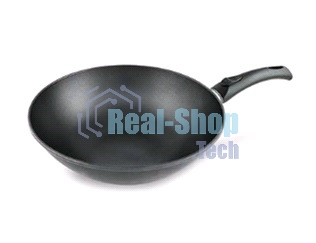 Сковорода ВОК (WOK) НМП 3126W круглая/покрытие антипригарное/ручка съемная (без крышки) черный