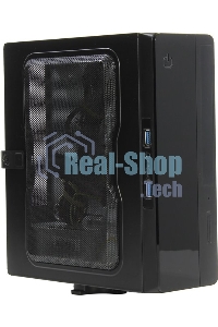 Компьютерный корпус Powerman EQ101BK slim ATX 200W Black 6117857 (8см Fan, 2* USB 3.0, Audio, PM-200ATX-PRO APFC)