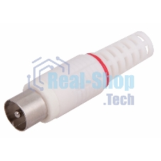 Разъем штекер TV PROconnect без пайки белый