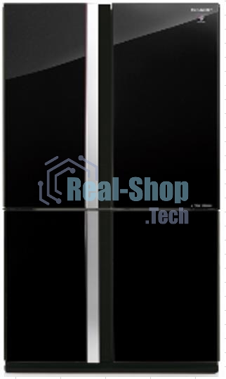 Холодильник Sharp SJGX98PBK черный трехкамерный 394/211 л морозилка снизу