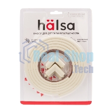 Набор: тонкая мягкая универсальная лента для крепления на острые края (NBR,14x4x2000 мм) + 4 мягкие насадки-протектора 