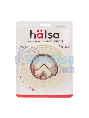 Набор: тонкая мягкая универсальная лента для крепления на острые края (NBR,14x4x2000 мм) + 4 мягкие насадки-протектора 