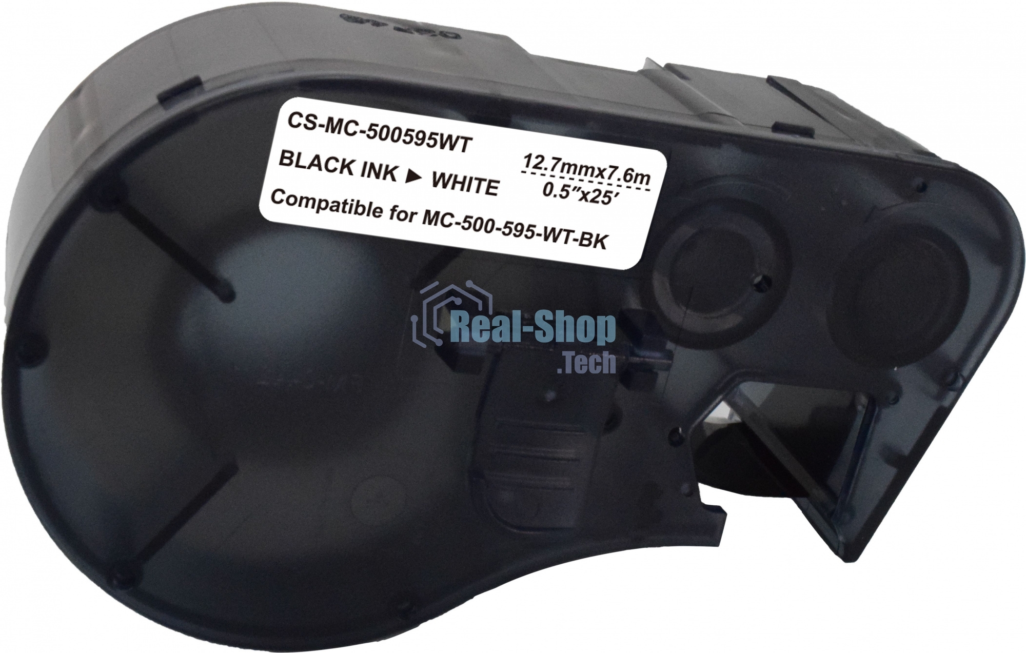 Картридж ленточный Cactus CS-MC-500595WT черный шрифт, белый фон (12.7 мм, 7.6 м) для Brady BMP-41/BMP-51/BMP-53-PC-Linked