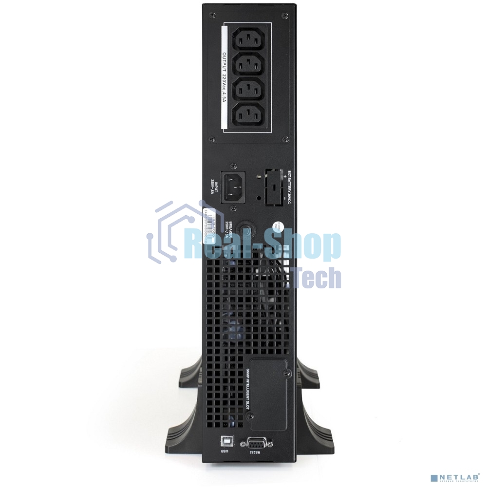 Источник бесперебойного питания On-line ExeGate EP285646RUS PowerExpert ULS-1000.LCD.AVR.C13.USB.RS232.SNMP.2U 1000VA/1000W, On-Line, PF=1, LCD, 4*IEC-C13, RS232, USB, SNMP-slot, Rackmount 2U/Tower, черный