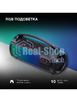 Колонка портативная Hyundai H-PS1025 черный 40W 2.0 BT 10м 3000mAh