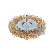 Щетка дисковая для дрели Kranz витая латунированная проволока, 100 мм