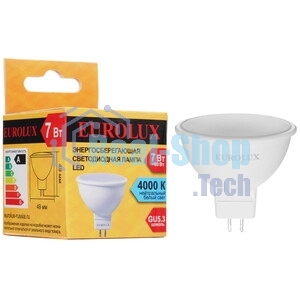 Лампа светодиодная EUROLUX LL-E-MR16-7W-230-2,7K-GU5.3