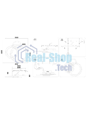 Светильник Ambrella light FA8515/3 BK черный 143W 3000K-6400K 500*500*80 (ПДУ РАДИО 2.4G)
