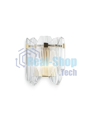 Настенный светильник Ambrella light LH31257/2 BS/CL латунь/прозрачный E14*2 max 40W 220*150*270