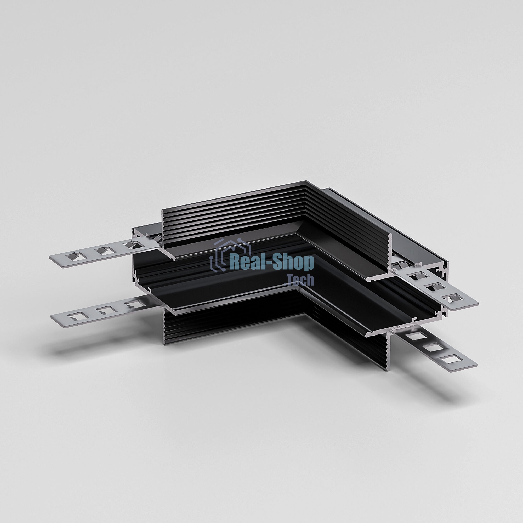 Slim Magnetic Коннектор угловой внутренний для встраиваемого шинопровода под ГКЛ 9,5мм (черный) 85213/00