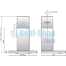 Вытяжка каминная Elikor Квадра 60П-430-К3Д белый, 60 см, 430 куб. м/ч, 54 дБ