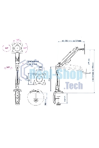 Кронштейн для мониторов Kromax OFFICE-8 черный, для LCD/LED мониторов 15