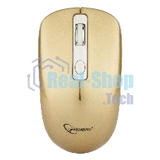 Мышь беспроводная Gembird MUSW-400-G золотой, 1600 dpi, радиоканал, USB, кнопки - 4