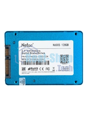 Накопитель SSD Netac N600S, 128Gb, SATA III, 2.5