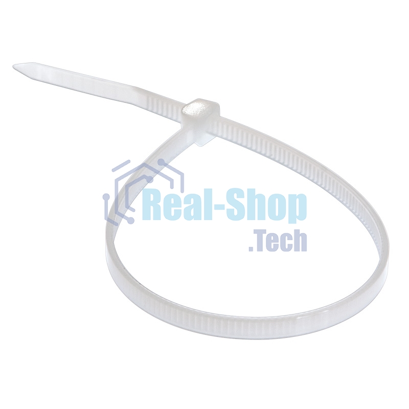 Хомут-стяжка кабельная нейлоновая Rexant 300 x 3,6 мм, белая, упаковка 100 шт.