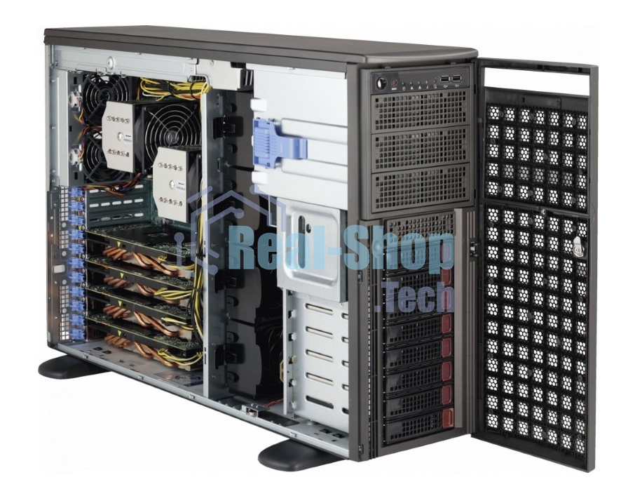 Серверная Платформа SuperMicro 7049GP-TRT - 4U/Tower GPU Server - 8x SATA - Dual 10-Gigabit Ethernet - 2200W Redundant