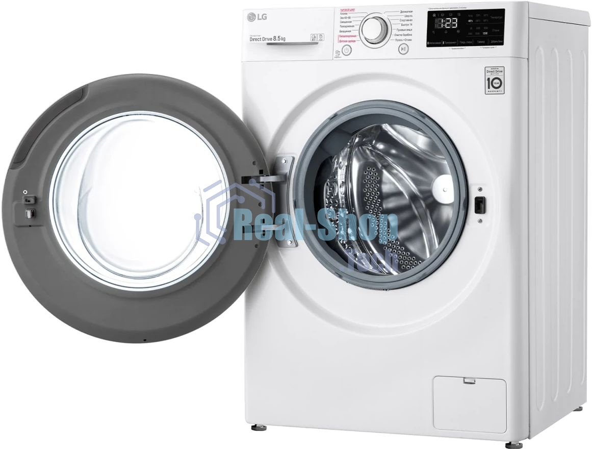 Стиральная машина LG F2V3GS3W белый, загрузка фронтальная 8,5 кг, 1200 об/мин., класс: А