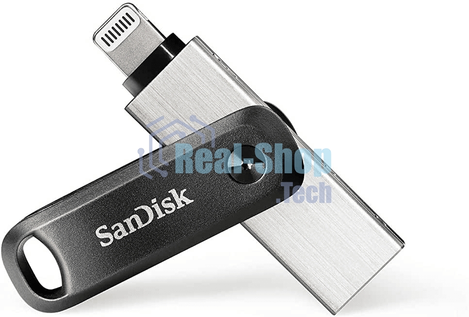 Флешка USB SanDisk IX60N iXpand Go (SDIX60N-064G-GN6NN), 64Gb, USB 3.0/Lightning, R/W 150/70, черный/серебристый