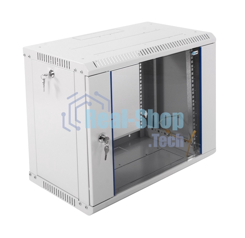 Шкаф телеком. настенный разборный 9U (600х350) дверь стекло (ШРН-Э-9.350) (1 коробка)