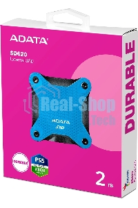 Внешний SSD ADATA SD620, 2TB, USB 3.2 Gen 2 Type-A, R/W 550/480, синий