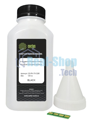 Тонер Cactus CS-RK-TK1200 черный туба 125гр. (в компл.:чип) для принтера Kyocera Ecosys P2335d/P2335dn/P2335dw