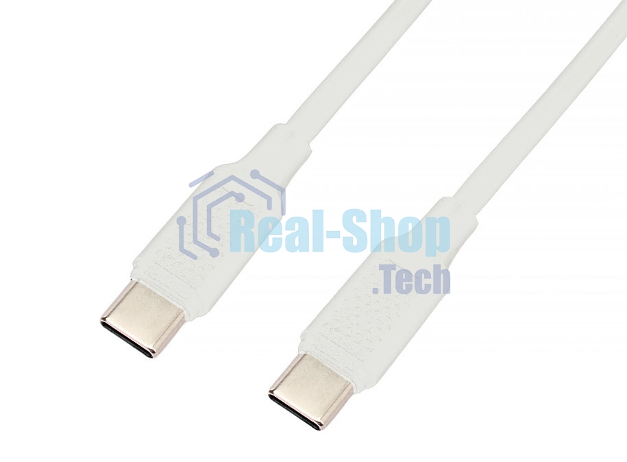 Кабель USB2.0 Cablexpert CC-USB2-CMCM-100-1M-W, Type-C/Type-C, 5A, 100Вт, PD/QC3.0, медь, 1м, белый, пакет