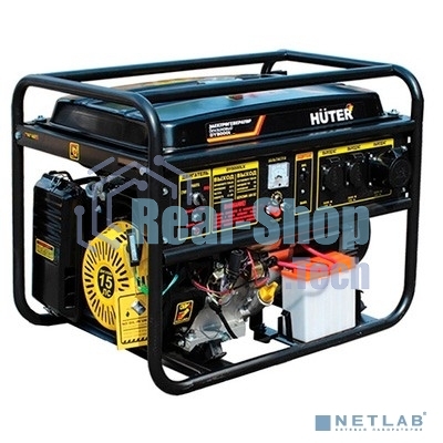Электрогенератор бензиновый Huter DY8000L, 6.5 кВт, 91 дБ, 69.8 кг