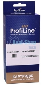 Картридж струйный ProfiLine PL-PFI-102BK для принтеров Canon IPF510/IPF605/IPF610/IPF650/IPF655/IPF710/IPF750/IPF755/IPF760/IPF765 с чернилами Black