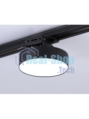 Трековый однофазный светодиодный светильник Ambrella light GL6842 BK черный LED 15W 4200K D115*80