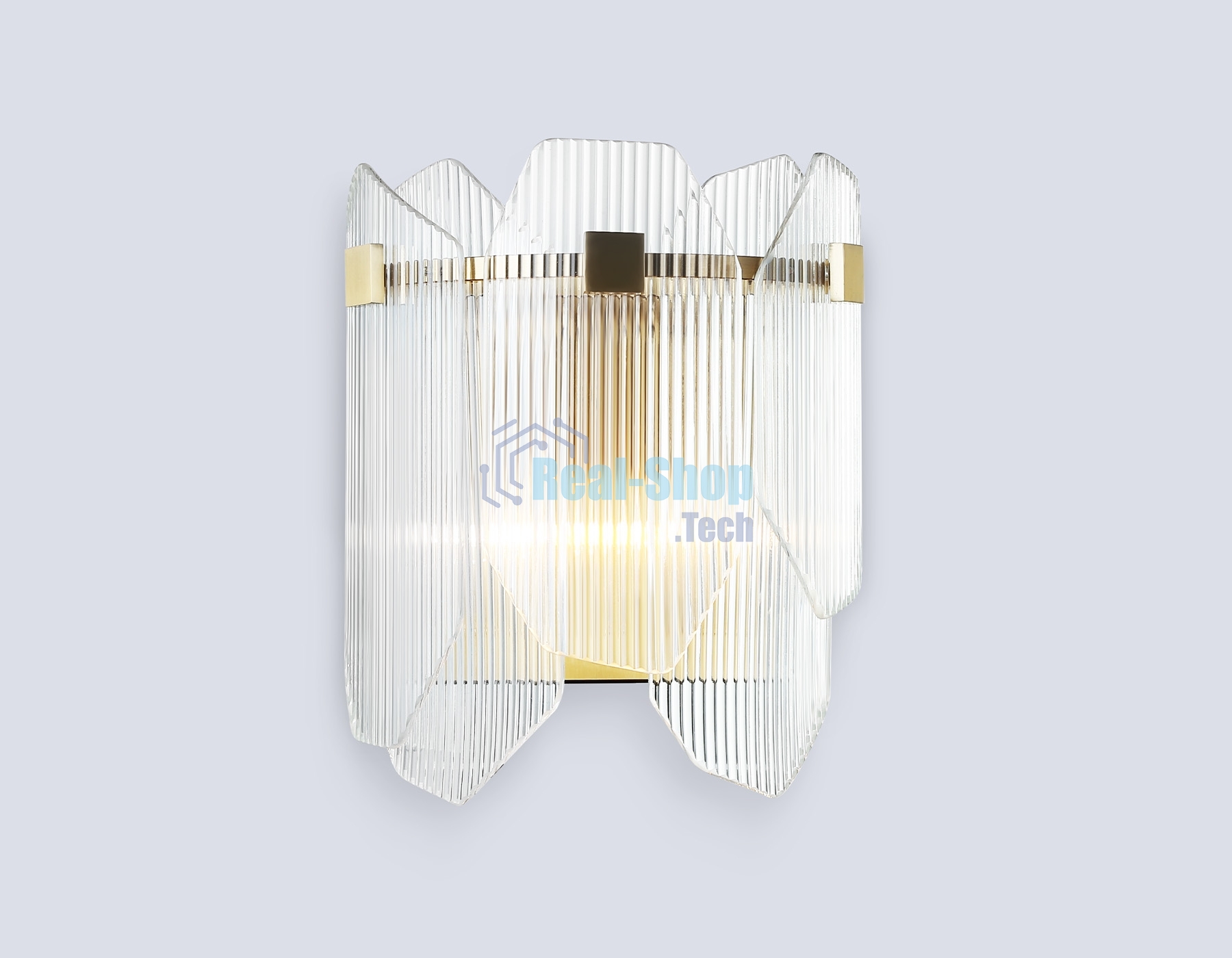 Настенный светильник Ambrella light LH31257/2 BS/CL латунь/прозрачный E14*2 max 40W 220*150*270