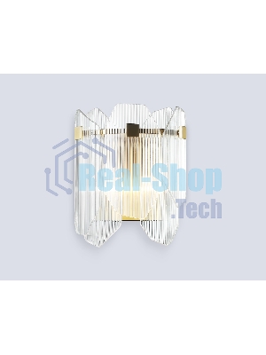Настенный светильник Ambrella light LH31257/2 BS/CL латунь/прозрачный E14*2 max 40W 220*150*270