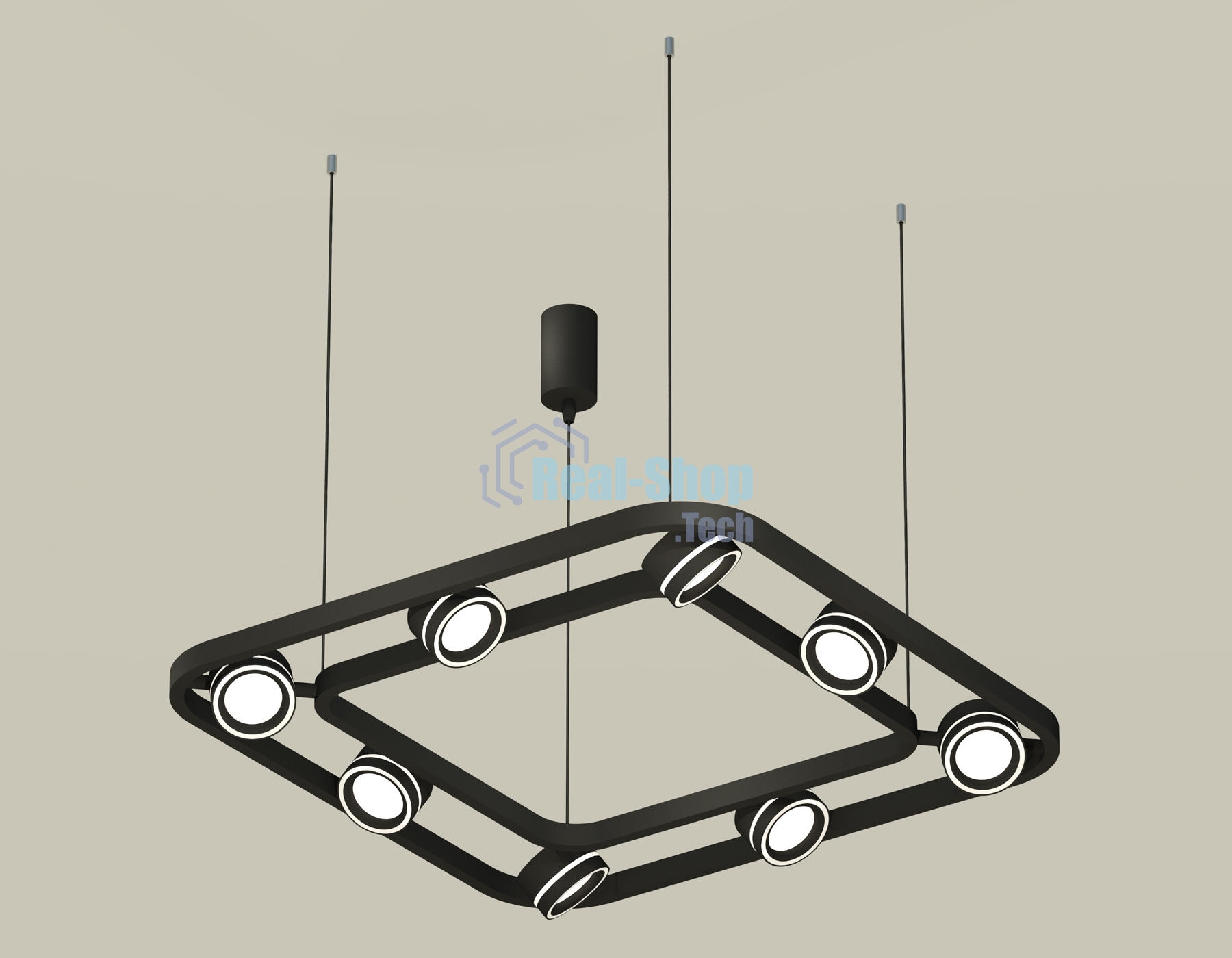 Светильник Ambrella light XB9182151/8 SBK/FR черный песок/белый матовый GX53 (C9182, N8434)