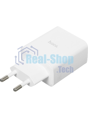 Сетевое зар./устр. Hoco C126A Pure power PD40W three-port(2C1A) charger(EU 40W 3A (PD+QC) универсальное белый
