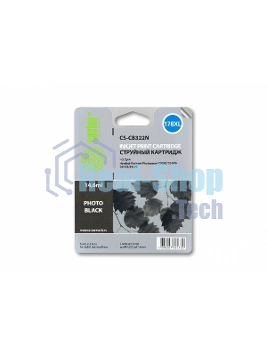 Картридж струйный Cactus CS-CB322N №178XL фото черный (14.6 мл.) для HP PS B8553/C5383/C6383/D5463