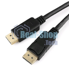 Кабель DisplayPort Gembird/Cablexpert, 5м, 20M/20M, v1.2, черный, экран, пакет (CC-DP2-5M)
