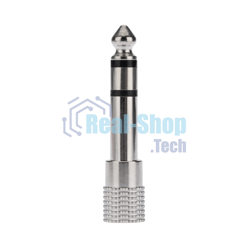 Переходник штекер стерео 6,3 мм - гнездо стерео 3,5 м м, металл Rexant