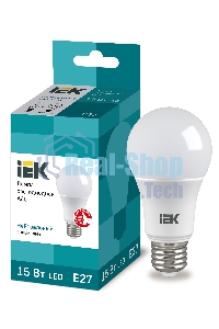 Лампа светодиодная ИЭК LLE-A60-15-230-40-E27 ECO A60 15 Вт грушевидная 230В 4000К E27