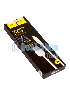 Кабель USB 2.0 hoco X1, AM/Lightning, белый, 2м